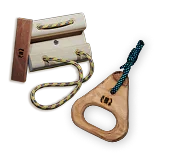 Atrezzatura allenamento e riabilitazione per l'arrampicata fatta in legno e creata a mano