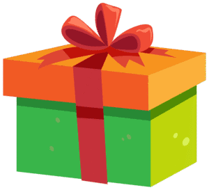 orange winter holiday present