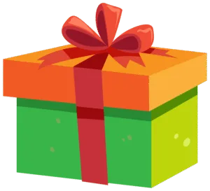 orange winter holiday present